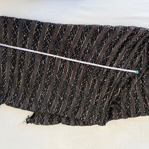 Express Striped Black and Brown Scarf